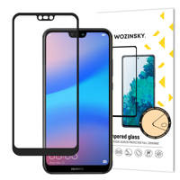 Wozinsky Tempered Glass Full Glue Super Tough Screen Protector Full Coveraged with Frame Case Friendly for Huawei P20 Lite black