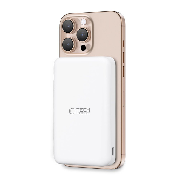 Powerbank Tech-Protect PB24 LifeMag QI2 MagSafe 10000 mAh - weiß