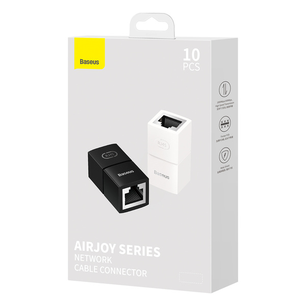 Netzwerkkoppler Ethernet RJ-45-Kabelstecker Baseus AirJoy Serie 10 Stück - schwarz