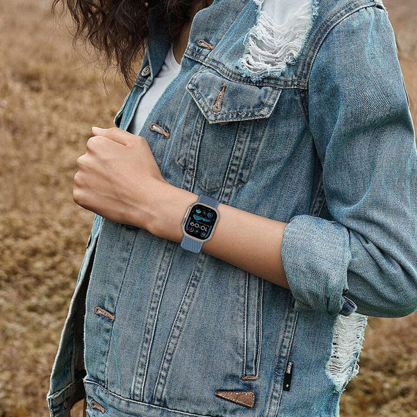 Tech-Protect Nylon Strap for Apple Watch 6 / 7 / 8 / 9 / 10 / SE (40 / 41 / 42 MM) - Blue