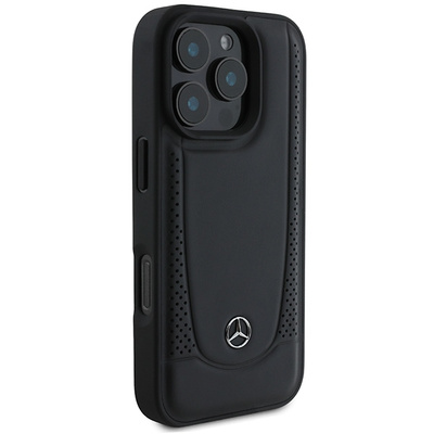 Etui Mercedes Leather Urban na iPhone 16 Pro Max - czarne