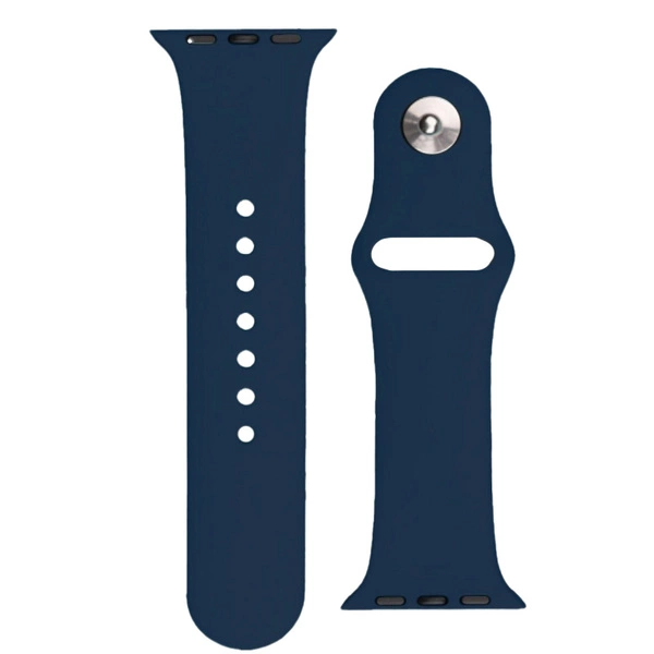 Bracelet en silicone APS Bracelet en silicone pour Watch Ultra / 9/8/7/6/5/4/3/2/SE (45/44/42 mm) Bracelet de montre Bleu foncé