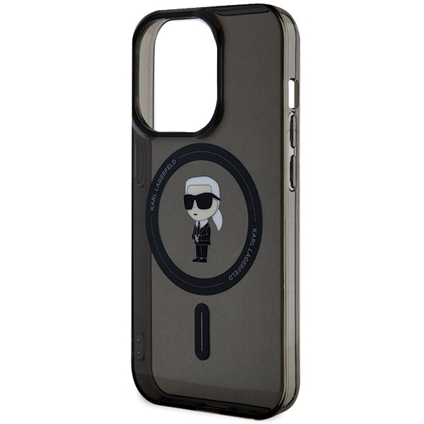 Etui Karl Lagerfeld IML Ikonik MagSafe na iPhone 15 Pro - czarne 