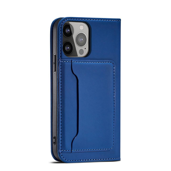 Magnetkartenetui für Samsung Galaxy S23+ Flip Cover Wallet Stand blau