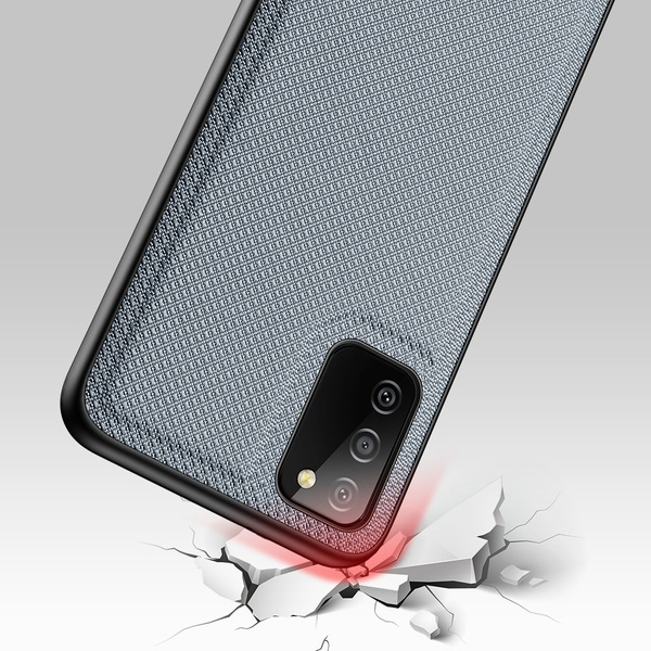 Dux Ducis Fino case covered with nylon material for Samsung Galaxy A02s EU gray