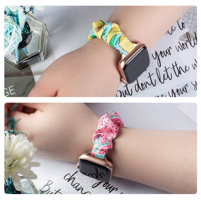 Stoffarmband für Apple Watch 38 / 40 / 41 mm Armband Gummiband - Kiwi