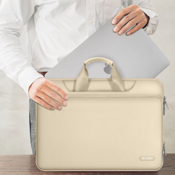Torba na laptopa 15-16 Tech-Protect Pocket - beżowa