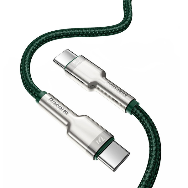 Baseus Cafule Series Metal Data USB-C / USB-C PD QC SCP 100W 5A 2 m Kabel - Grün