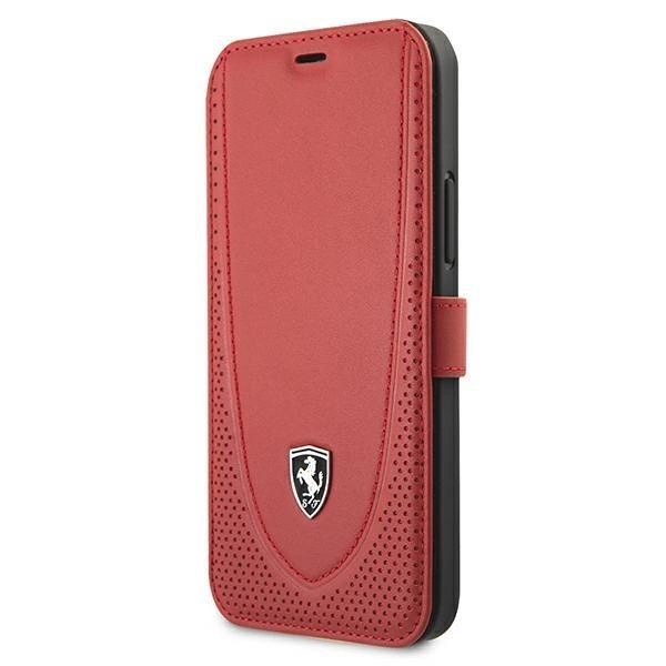 Etui Ferrari Off Track Perforated na iPhone 12 Pro Max - czerwone
