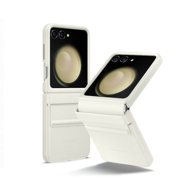 Öko-Lederhülle für Samsung Galaxy Z Flip 5 – Creme 