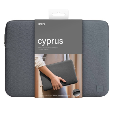 Uniq neoprene laptop Sleeve 14&quot; Cyprus Water-Resistant - gray