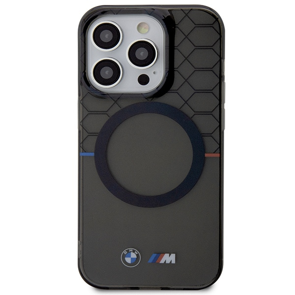 BMW Pattern MagSafe case for iPhone 15 Pro Max - gray