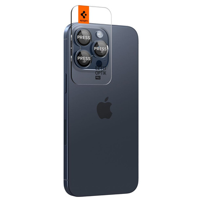 Spigen Optik.tR EZ Fit Camera Protector for iPhone 14 Pro / Pro Max / 15 Pro / Pro Max - Titanium Blue 2 pcs.