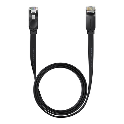 Baseus Speed Six flat network cable RJ45 1000Mbps 1.5m black (WKJS000001)