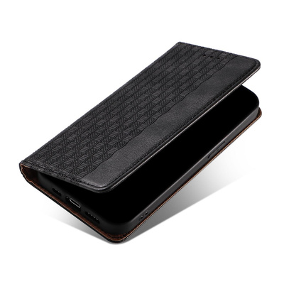 Magnetband Hülle Hülle für Samsung Galaxy S22+ (S22 Plus) Tasche Geldbörse + Mini Lanyard Anhänger Schwarz