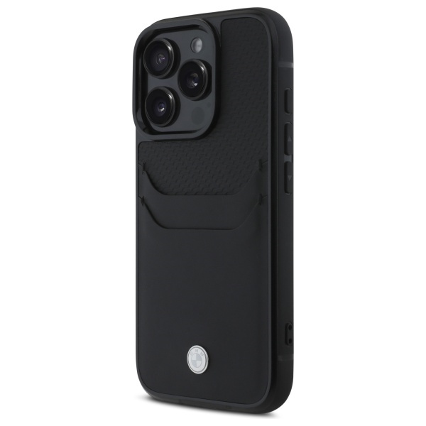 BMW Sign Leather Cardslot Case for iPhone 16 Pro Max - Black