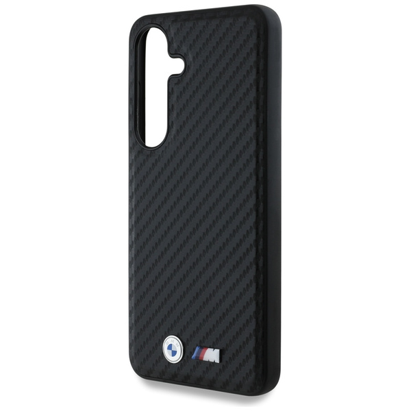 BMW Leather Carbon MagSafe Case for Samsung Galaxy S25 - Black