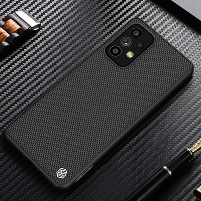 Nillkin Textured Case durable reinforced case with gel frame and nylon back for Samsung Galaxy A73 black