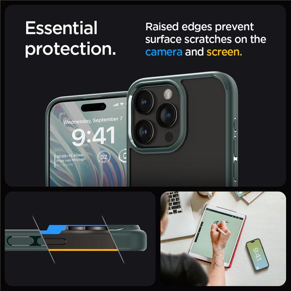 Spigen Ultra Hybrid iPhone 15 Pro Max Case - Dark Green
