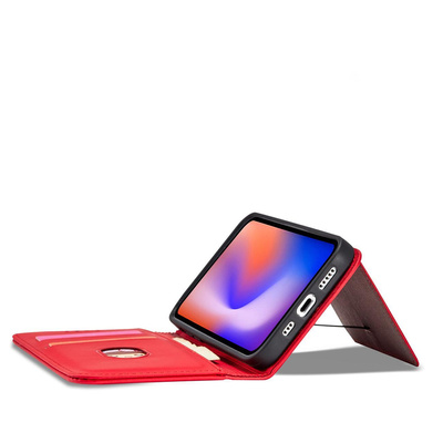 Magnet Card Case for iPhone 12 Pro Pouch Card Wallet Card Holder Red