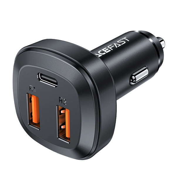 Acefast car charger 66W 2x USB / USB Type C, PPS, Power Delivery, Quick Charge 4.0, AFC, FCP, SCP black (B9)