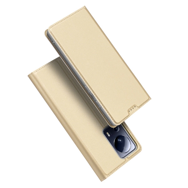 Custodia Dux Ducis Skin Pro per Xiaomi 13 Lite Flip Card Wallet Stand Oro