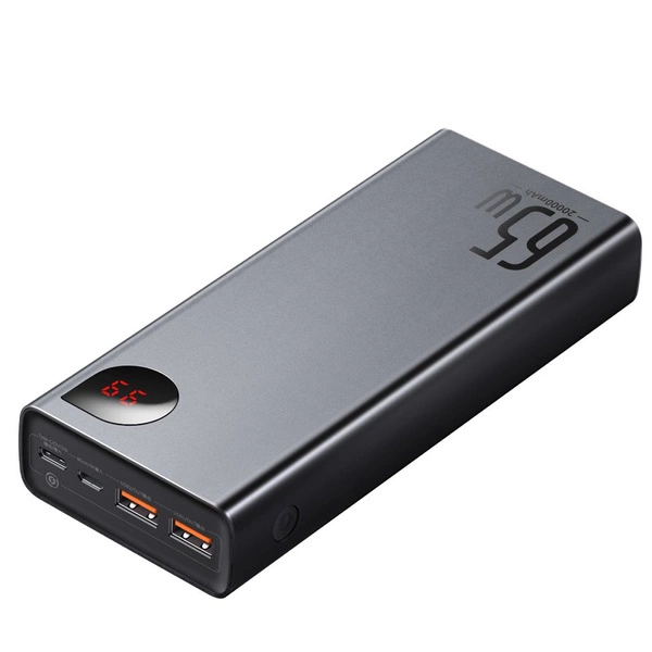 Baseus Adaman powerbank 2x USB / 1x USB Typ C / 1x micro USB 20000mAh 65W Quick Charge 4.0 Power Delivery czarny (PPIMDA-D01)