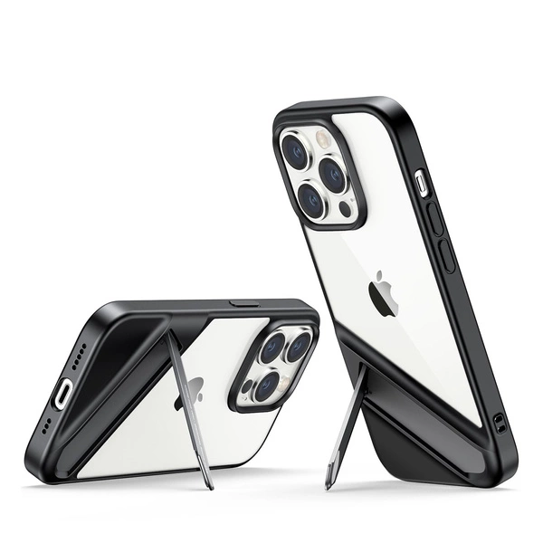 Ugreen LP635 Kickstand Housse de protection rigide avec cadre en gel et support intégré pour iPhone 14 Pro Noir (90926)