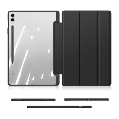 Dux Ducis Toby Hülle mit Klappständer für Samsung Galaxy Tab S9 FE Plus – Schwarz