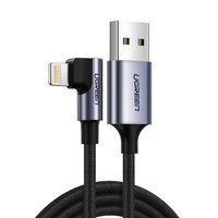 Ugreen US299 60521 abgewinkeltes Lightning /USB-A-MFi-Kabel 2,4 A 1 m – schwarz