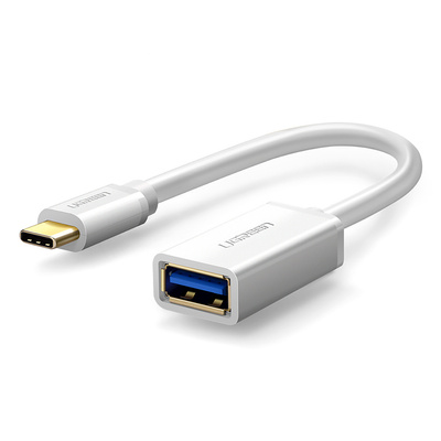 Adapter Ugreen US154 30702 USB-A 3.0 (żeński) / USB-C 3.0 (męski) OTG - biały
