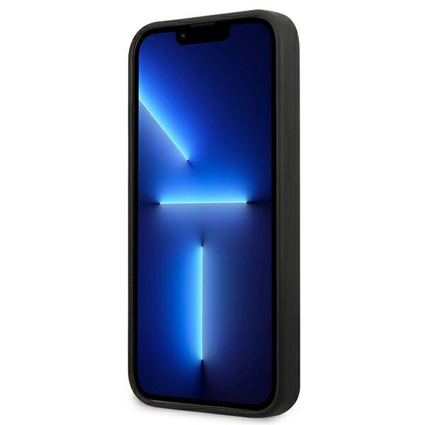 Guess GUHCP13SSLTGK iPhone 13 mini 5.4&quot; schwarz/schwarz Hardcase Silikon Dreieck