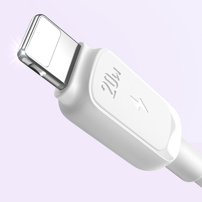 Joyroom Multi-Color Series A14 USB-C / Lightning 20W Kabel 1,2 m - Weiß