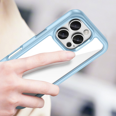 Outer Space Case for iPhone 16e Flexible Frame Cover - Blue