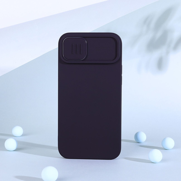 Nillkin CamShield Silky Silicone Case iPhone 14 Hülle mit Kameraabdeckung grün