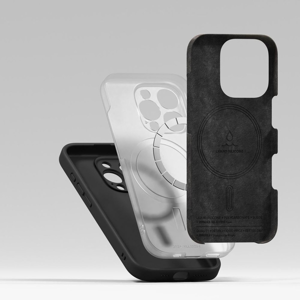 Ringke Silicone MagSafe iPhone 16 Pro Hülle - Schwarz