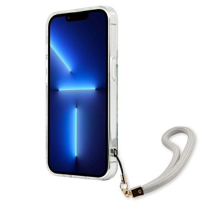 Guess GUHCP13MHFLSN iPhone 13 6.1&quot; grün/grüne Hardcase Flower Strap