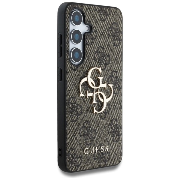 Guess Big 4G Logo Classic Logo Hülle für Samsung Galaxy S25 Plus braun