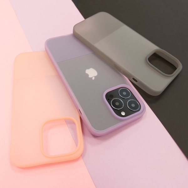 Kingxbar Plain Series Hülle für iPhone 13 Pro Max Silikonhülle lila