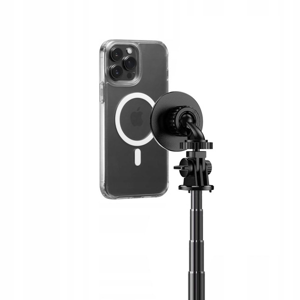 Selfie-Stick Tech-Protect L06S Bluetooth magnetisch mit MagSafe, Fernbedienung, Stativ bis 82 cm und 360°-Kopf – Schwarz
