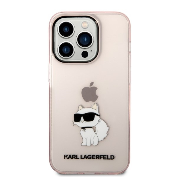 Karl Lagerfeld Ikonik Choupette case for iPhone 14 Pro Max - pink