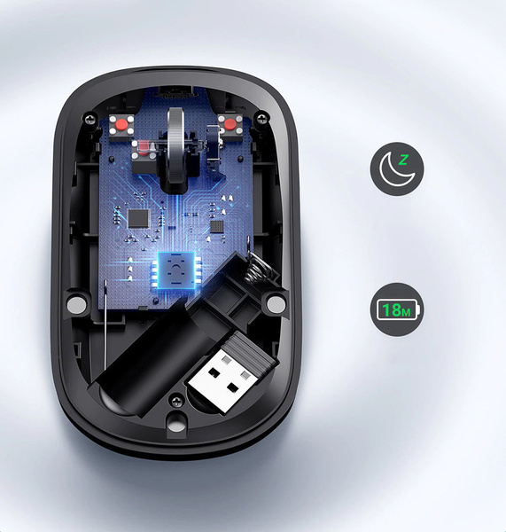 Ugreen handy wireless mouse USB black (MU001)