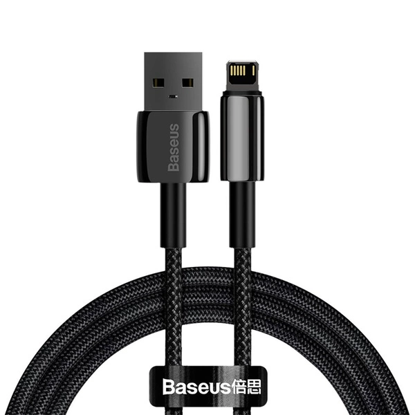 [PO ZWROCIE] Baseus Tungsten kabel USB - Lightning 2,4 A 1 m czarny (CALWJ-01)