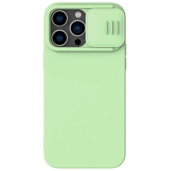 Nillkin CamShield Silky Silicone Case iPhone 14 Pro Max case with camera cover green