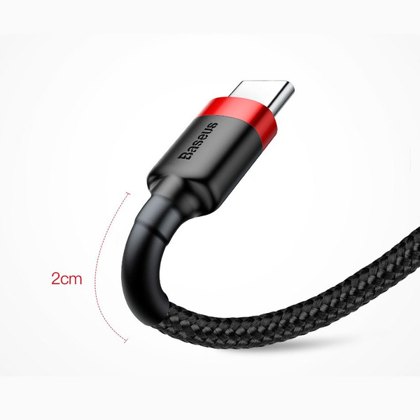 Baseus Cafule Kabel USB-A / USB-C QC3.0 2A 3m - Grau-Schwarz