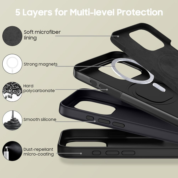 Etui Tech-Protect Silicone MagSafe na iPhone 16 Pro Max - czarne