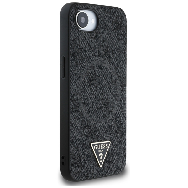 Guess 4G Ring Triangle Logo MagSafe case for iPhone 16e - black