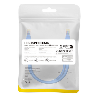 Baseus High Speed ​​Cat 6 RJ-45 Ethernet cable 1000Mb/s 0.5m round - blue
