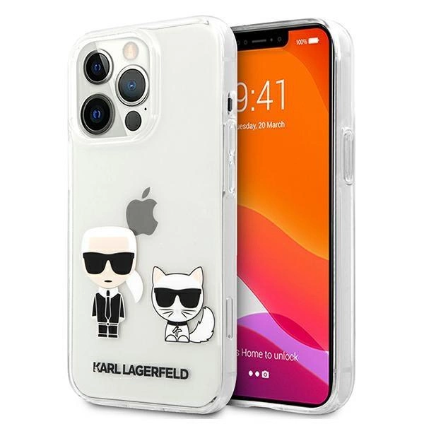 Etui Karl Lagerfeld Karl&Choupette na iPhone 13 Pro / iPhone 13 - przezroczyste