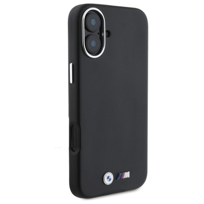 BMW M Smooth Full Wrapped Metal MagSafe Case for iPhone 16 Plus - Black